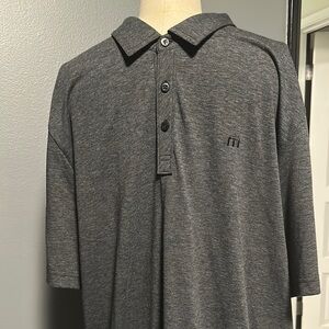 Travis Mathew Gray Polo Shirt with Relaxed Fit